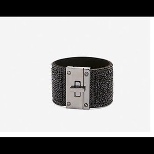 Express Black Turnlock Cuff Bracelet